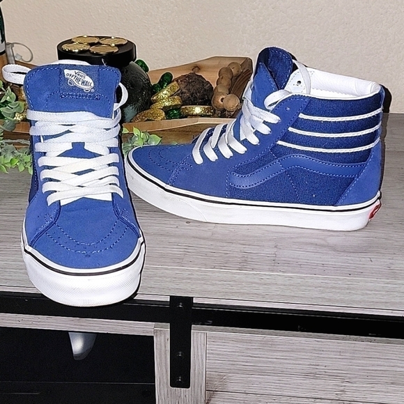 VANS Men's Sk8-Hi Sport Stripes Suede / Canvas High Top Sneaker - Picture 2 of 8